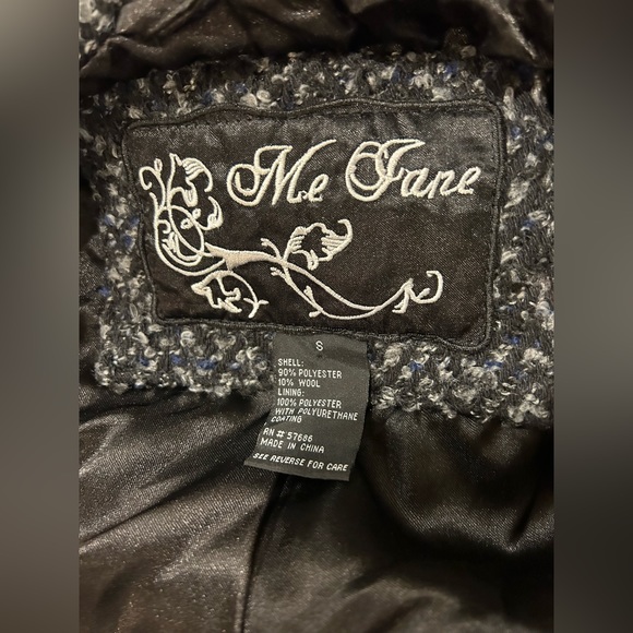 Me Jane peplum style wide collar double breasted jacket size small - Picture 4 of 4